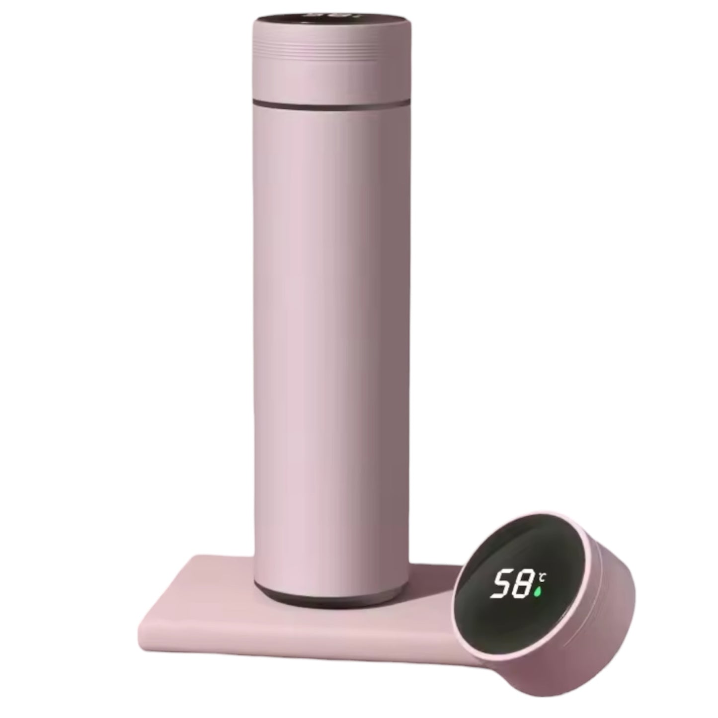 Slimme Thermosfles 500 ml met LED Temperatuurdisplay – RVS Warm & Koud (24u)