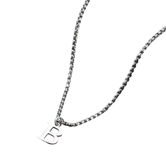 Heren Letter Ketting A–Z – Minimalistische Initialen Ketting van RVS – Persoonlijke Ketting voor Mannen – Cadeau voor Hem