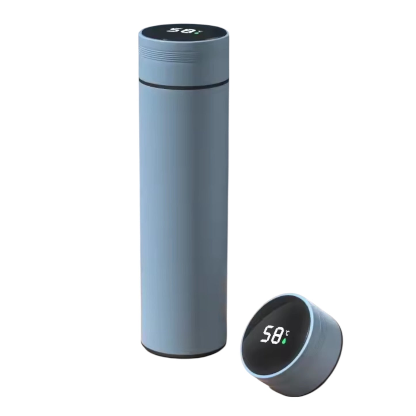 Slimme Thermosfles 500 ml met LED Temperatuurdisplay – RVS Warm & Koud (24u)