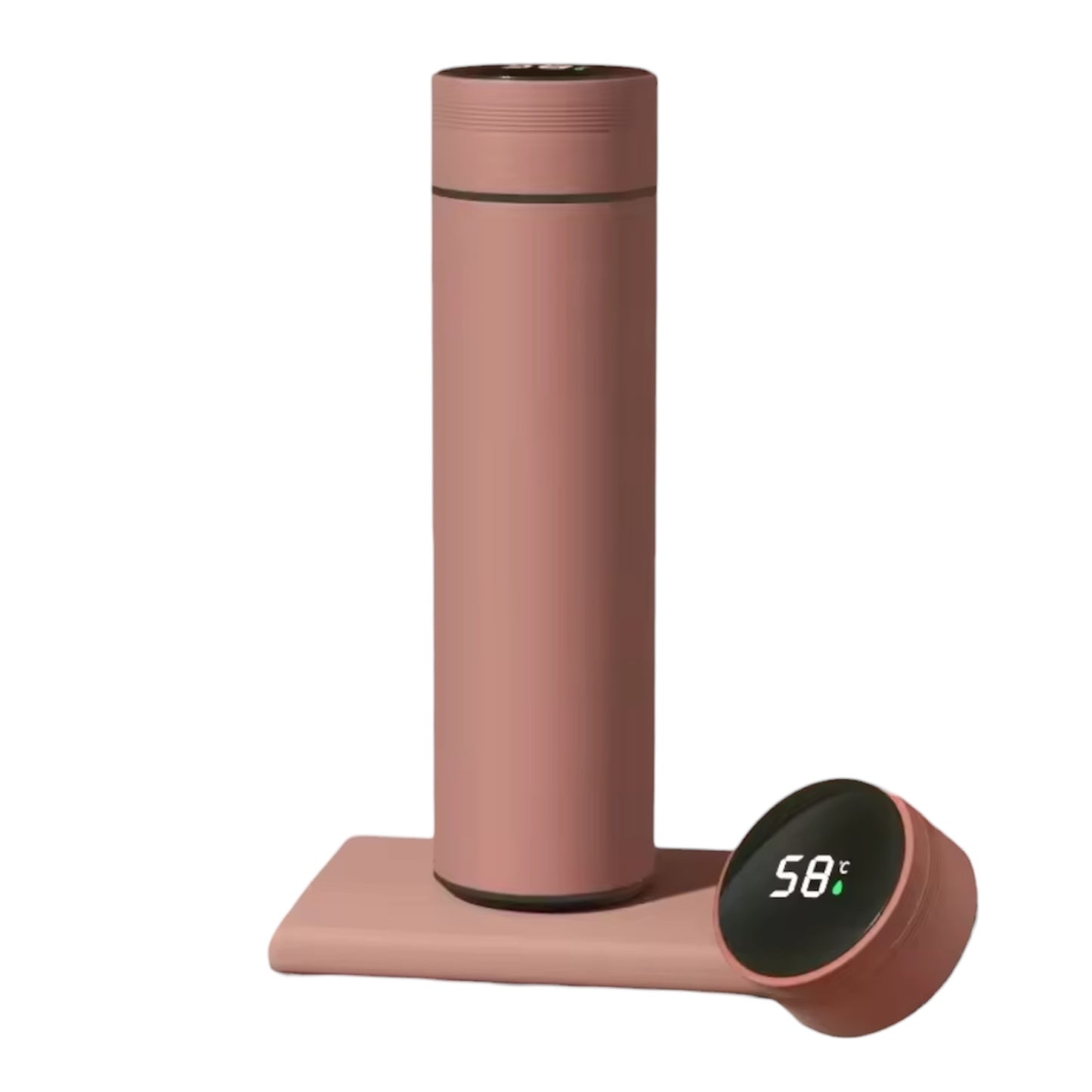 Slimme Thermosfles 500 ml met LED Temperatuurdisplay – RVS Warm & Koud (24u)