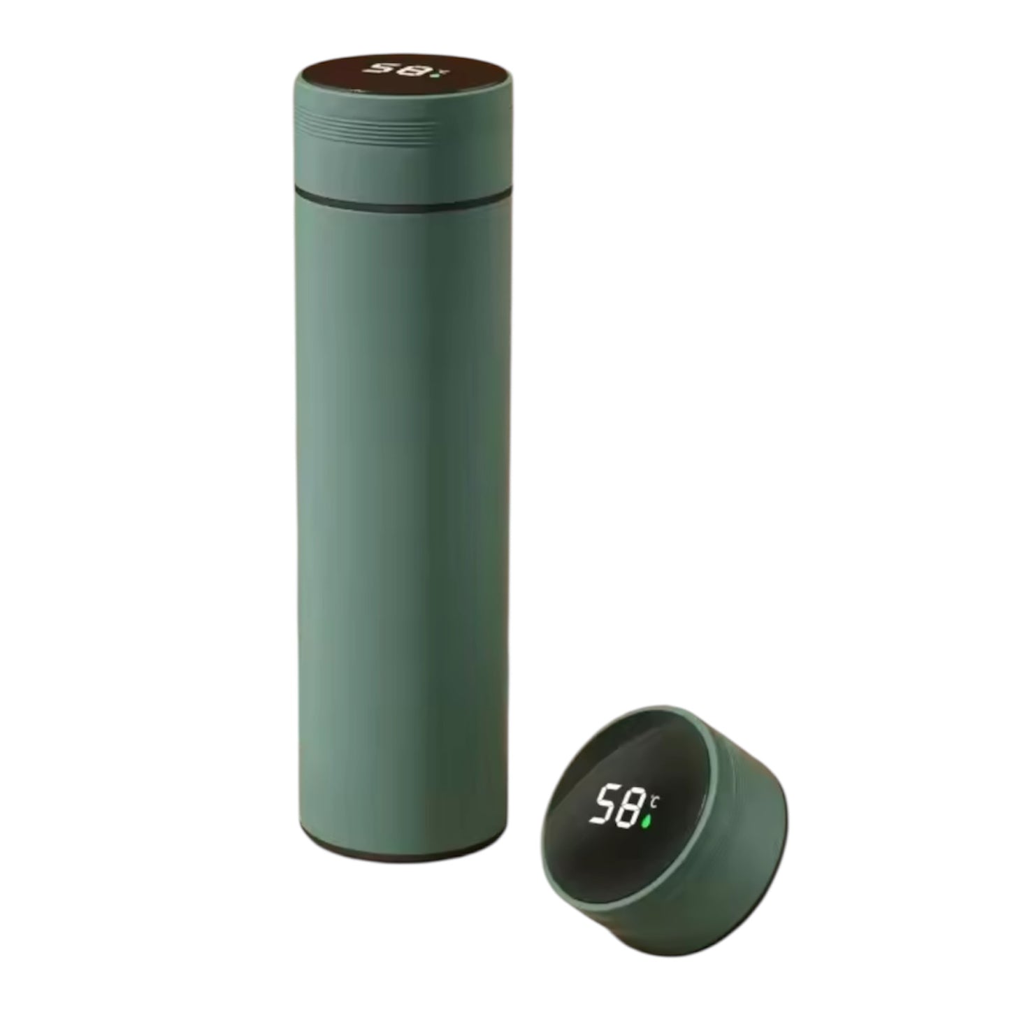 Slimme Thermosfles 500 ml met LED Temperatuurdisplay – RVS Warm & Koud (24u)