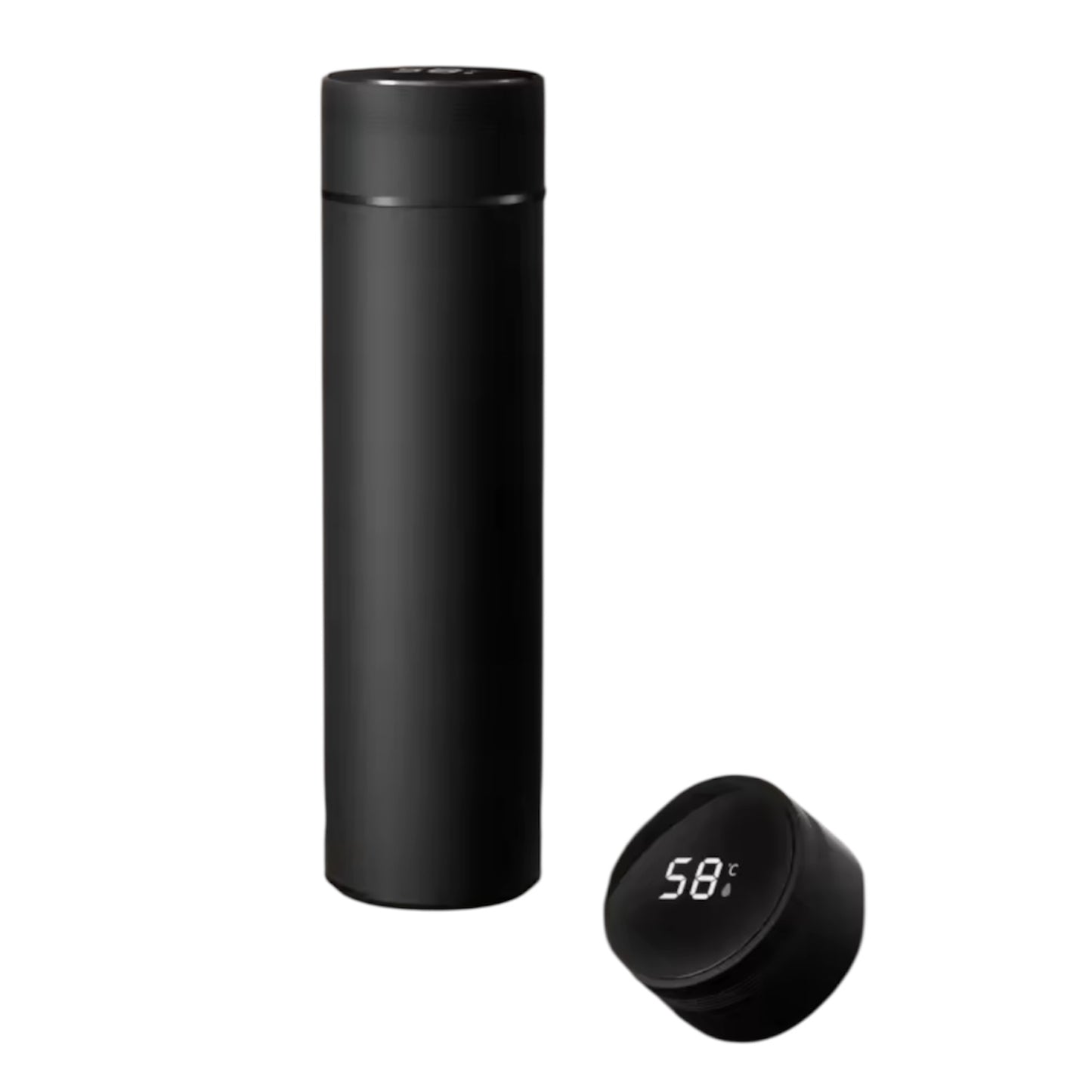 Slimme Thermosfles 500 ml met LED Temperatuurdisplay – RVS Warm & Koud (24u)