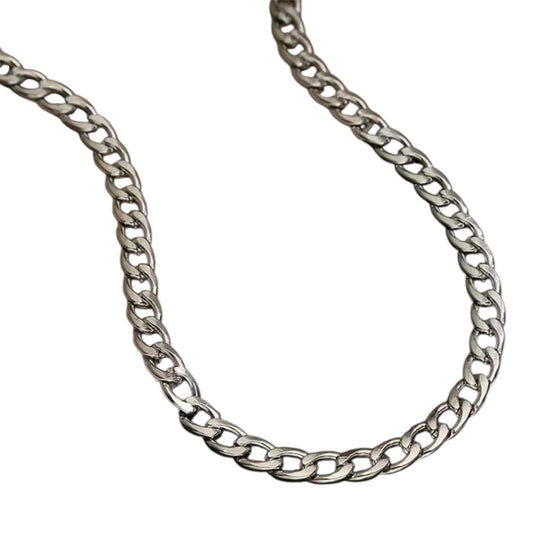 Belofte Ketting voor Mijn Man – Zilverkleurige Cubaanse Schakel Ketting met Luxe Geschenkdoos