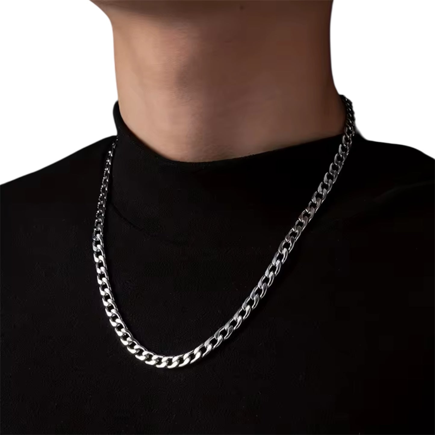 Belofte Ketting voor Mijn Man – Zilverkleurige Cubaanse Schakel Ketting met Luxe Geschenkdoos