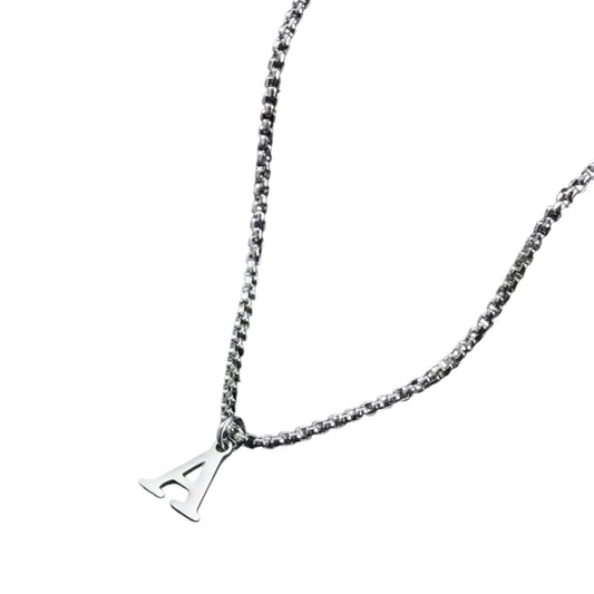 Heren Letter Ketting A–Z – Minimalistische Initialen Ketting van RVS – Persoonlijke Ketting voor Mannen – Cadeau voor Hem