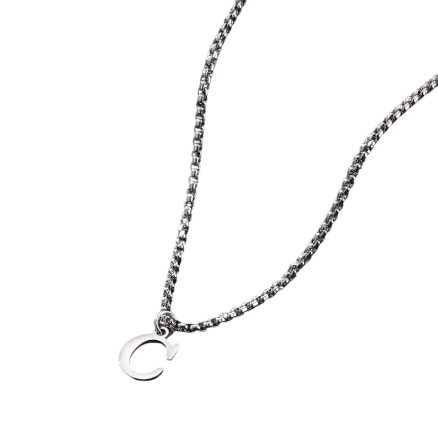 Heren Letter Ketting A–Z – Minimalistische Initialen Ketting van RVS – Persoonlijke Ketting voor Mannen – Cadeau voor Hem