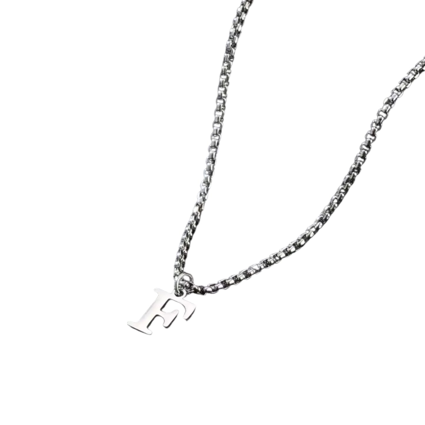 Heren Letter Ketting A–Z – Minimalistische Initialen Ketting van RVS – Persoonlijke Ketting voor Mannen – Cadeau voor Hem