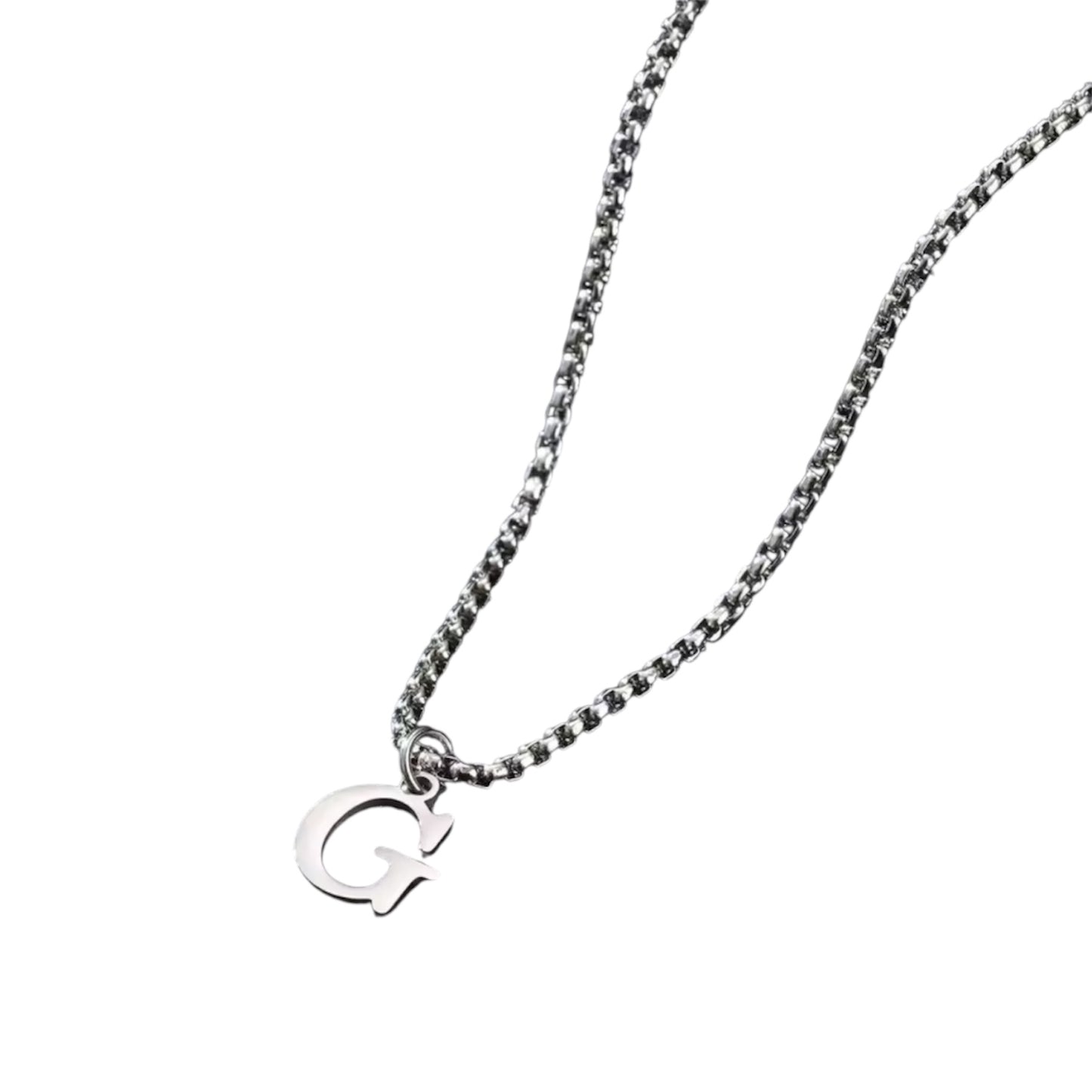 Heren Letter Ketting A–Z – Minimalistische Initialen Ketting van RVS – Persoonlijke Ketting voor Mannen – Cadeau voor Hem