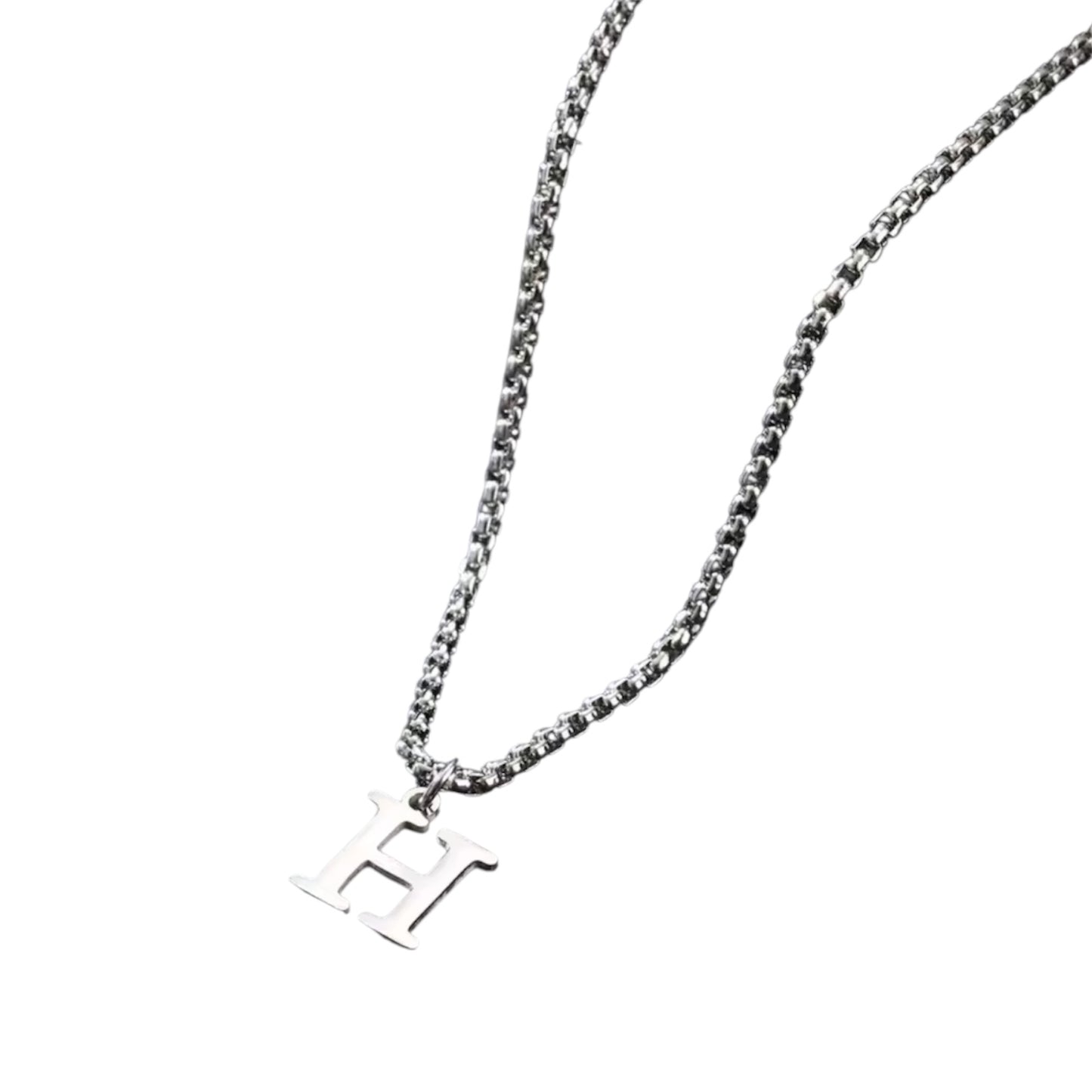 Heren Letter Ketting A–Z – Minimalistische Initialen Ketting van RVS – Persoonlijke Ketting voor Mannen – Cadeau voor Hem