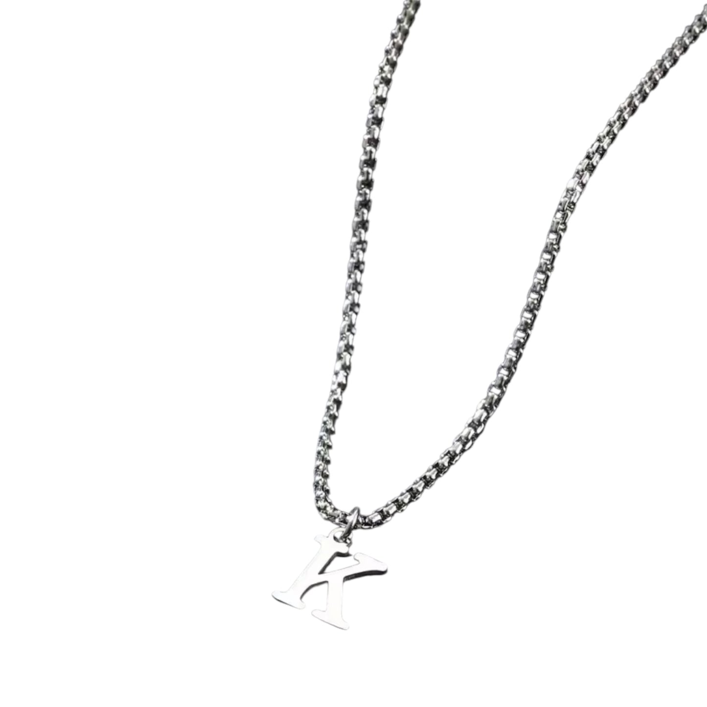 Heren Letter Ketting A–Z – Minimalistische Initialen Ketting van RVS – Persoonlijke Ketting voor Mannen – Cadeau voor Hem