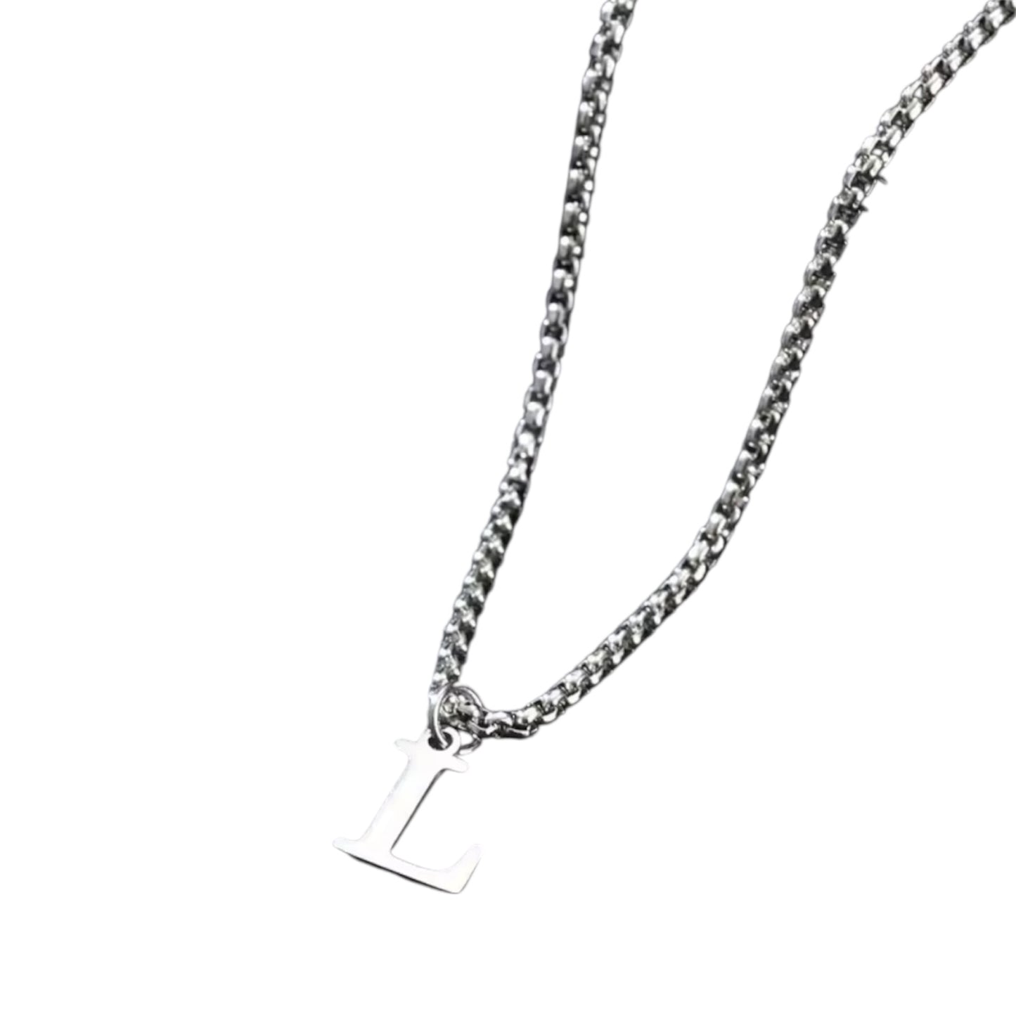 Heren Letter Ketting A–Z – Minimalistische Initialen Ketting van RVS – Persoonlijke Ketting voor Mannen – Cadeau voor Hem