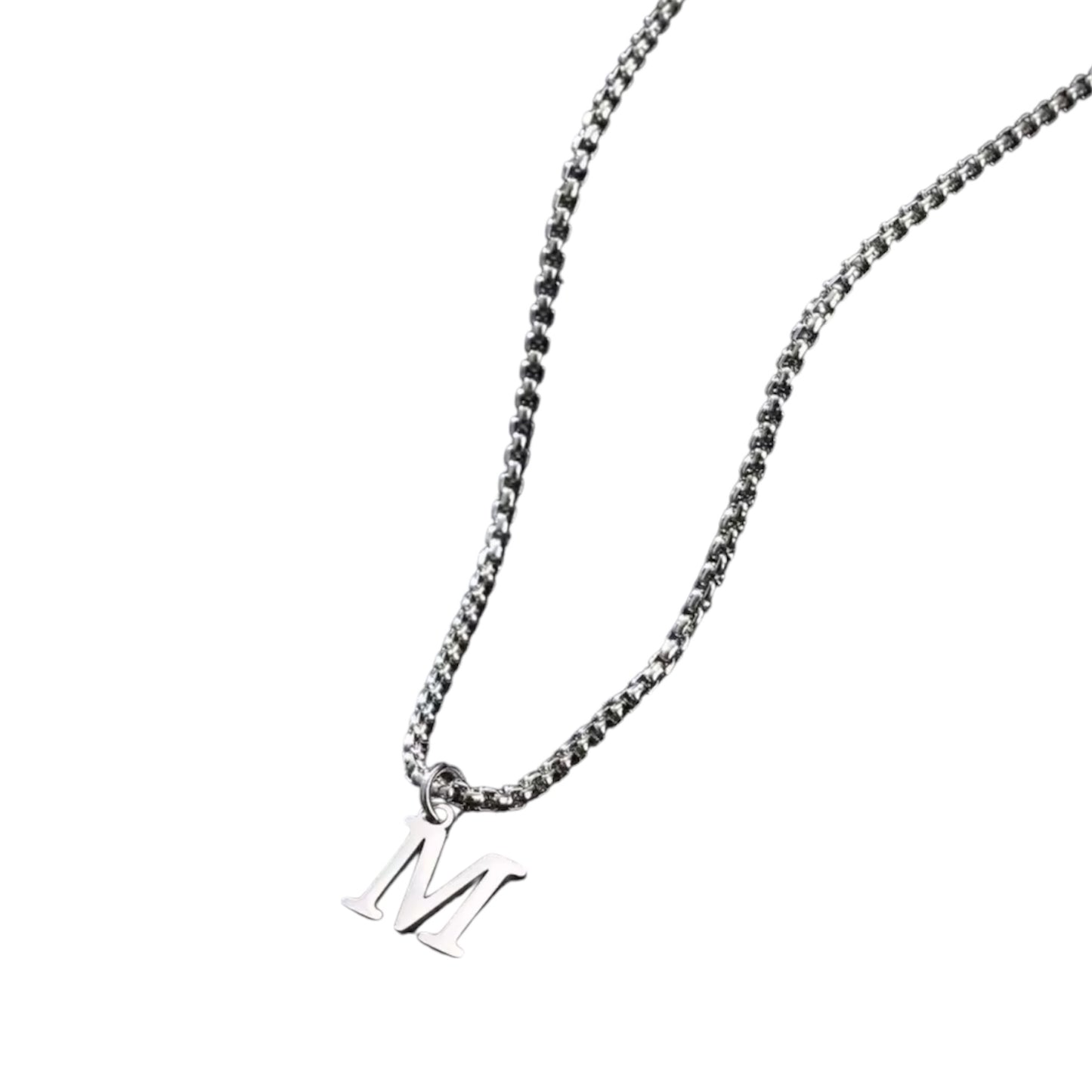 Heren Letter Ketting A–Z – Minimalistische Initialen Ketting van RVS – Persoonlijke Ketting voor Mannen – Cadeau voor Hem