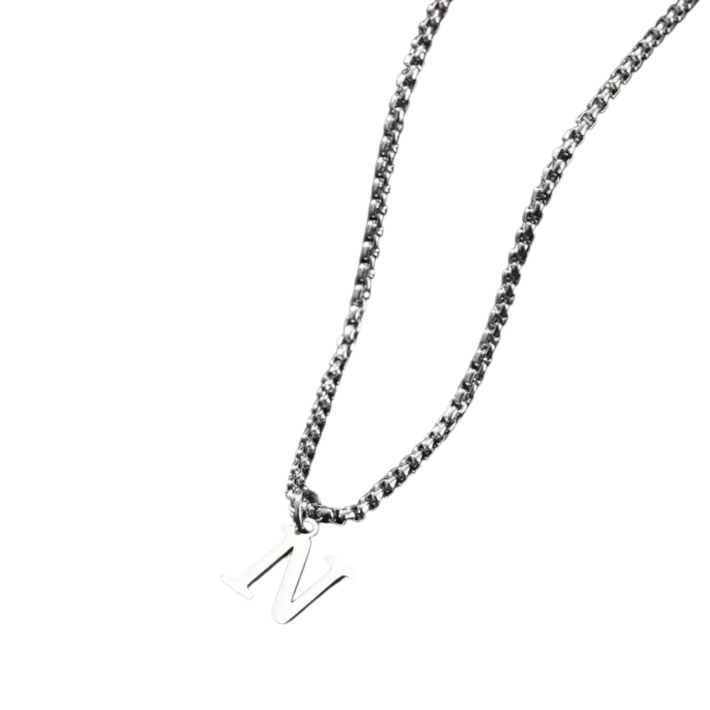 Heren Letter Ketting A–Z – Minimalistische Initialen Ketting van RVS – Persoonlijke Ketting voor Mannen – Cadeau voor Hem