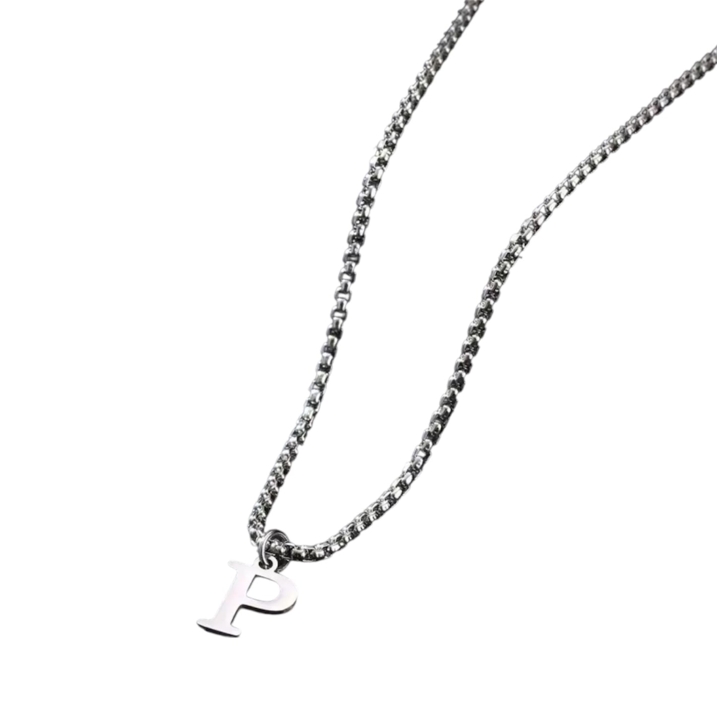 Heren Letter Ketting A–Z – Minimalistische Initialen Ketting van RVS – Persoonlijke Ketting voor Mannen – Cadeau voor Hem