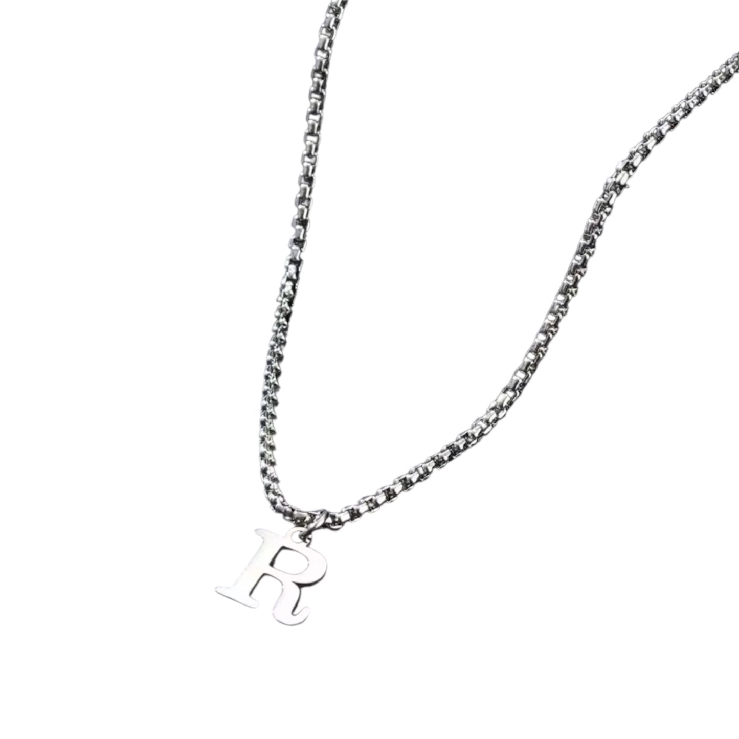 Heren Letter Ketting A–Z – Minimalistische Initialen Ketting van RVS – Persoonlijke Ketting voor Mannen – Cadeau voor Hem