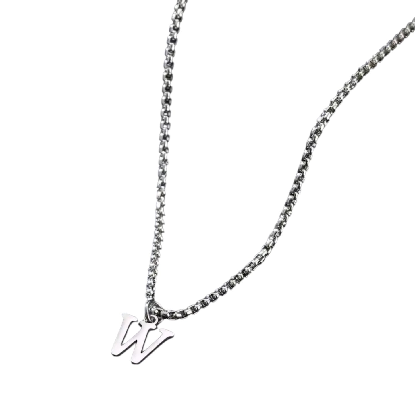 Heren Letter Ketting A–Z – Minimalistische Initialen Ketting van RVS – Persoonlijke Ketting voor Mannen – Cadeau voor Hem