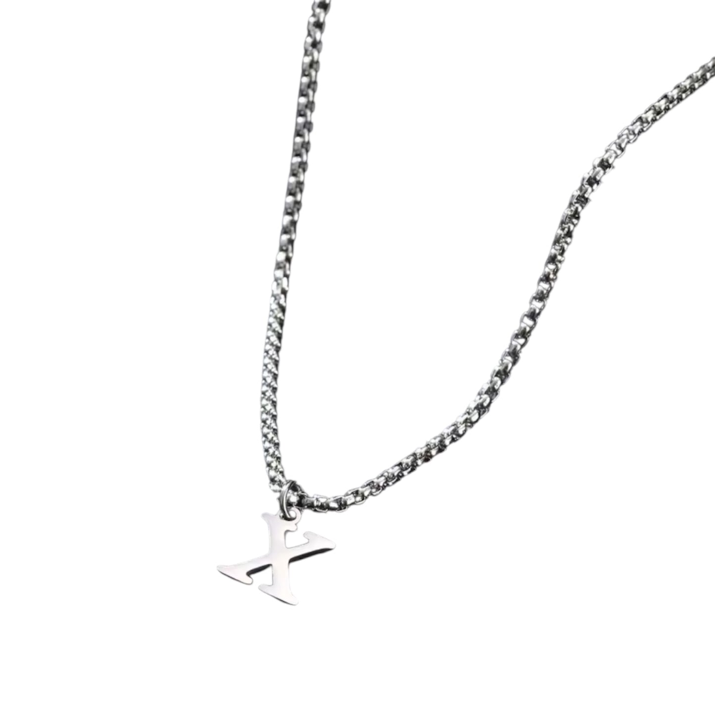 Heren Letter Ketting A–Z – Minimalistische Initialen Ketting van RVS – Persoonlijke Ketting voor Mannen – Cadeau voor Hem