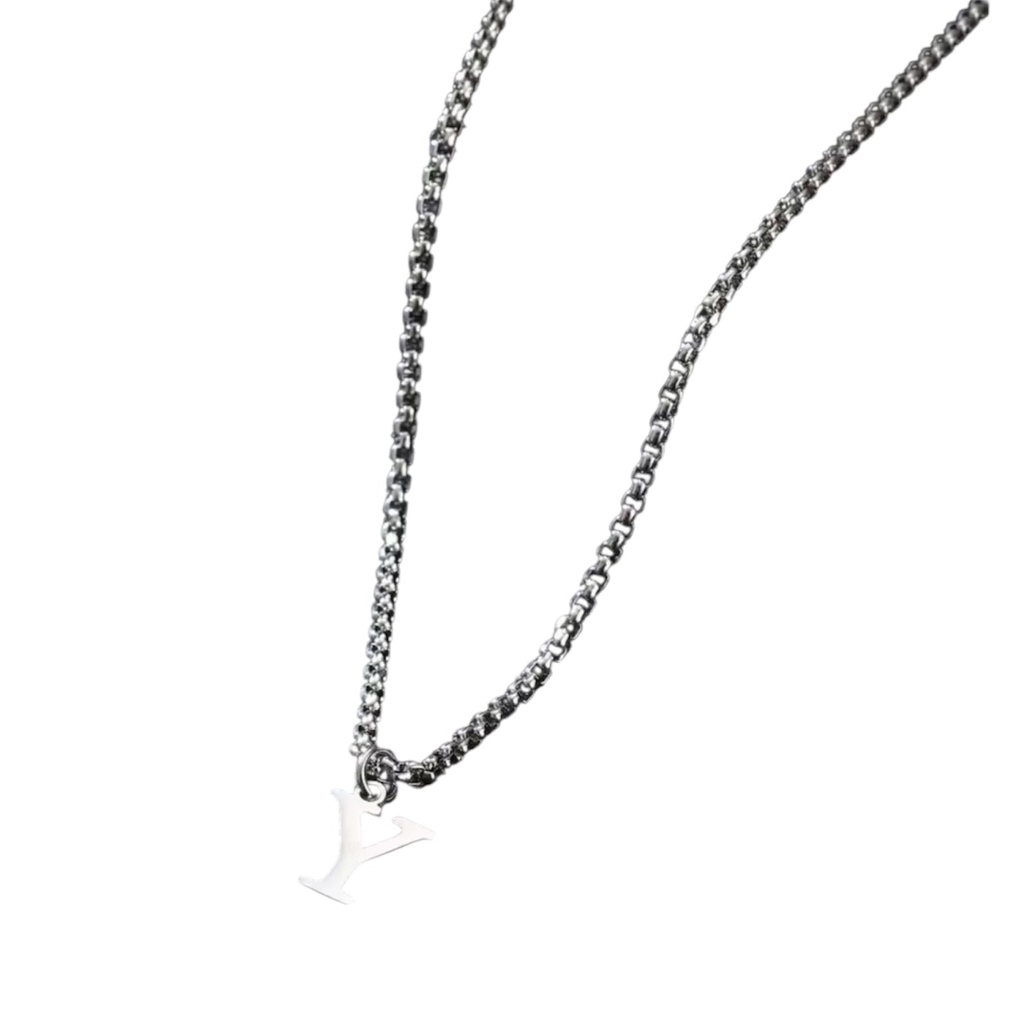 Heren Letter Ketting A–Z – Minimalistische Initialen Ketting van RVS – Persoonlijke Ketting voor Mannen – Cadeau voor Hem