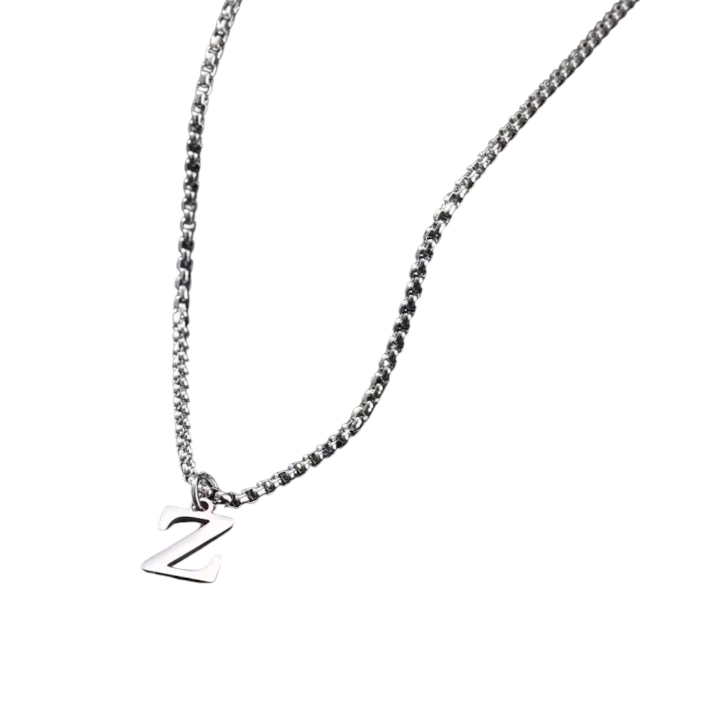 Heren Letter Ketting A–Z – Minimalistische Initialen Ketting van RVS – Persoonlijke Ketting voor Mannen – Cadeau voor Hem